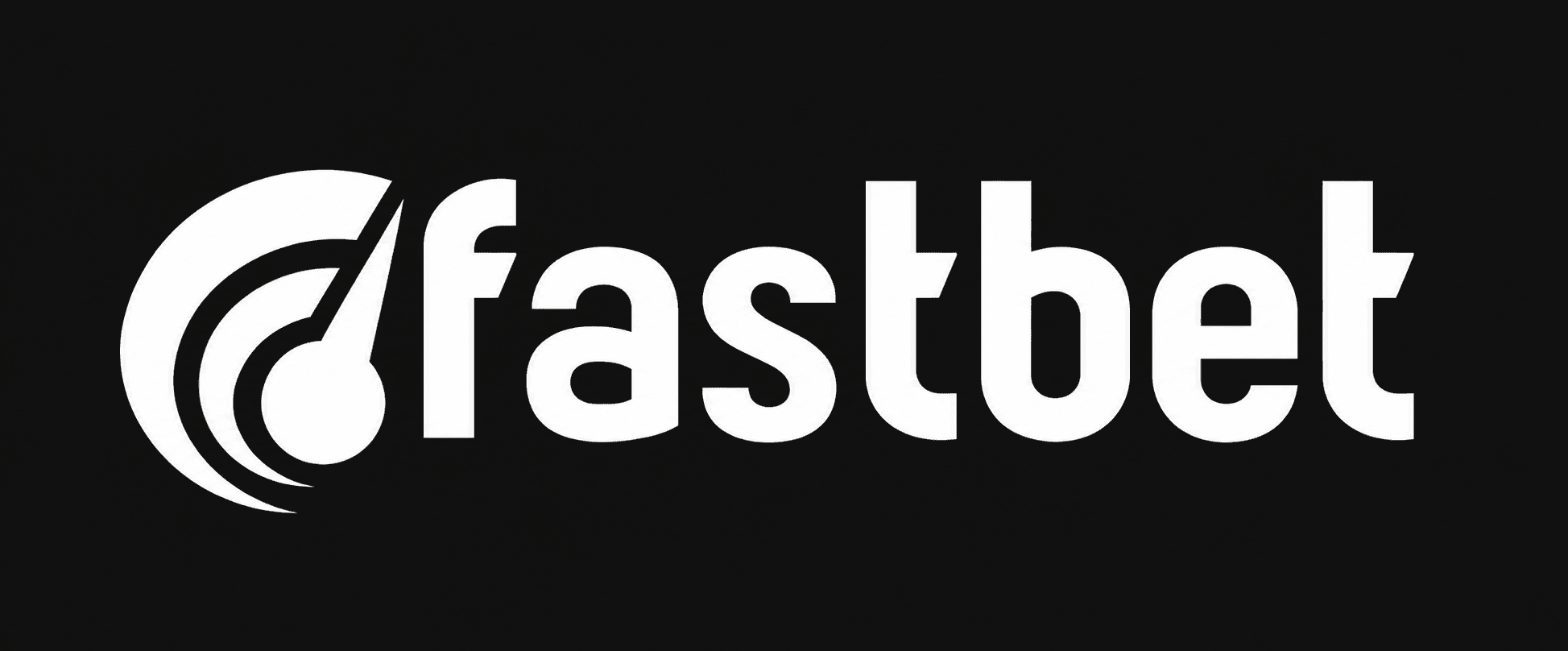 Fastbet casino logo — white lightning bolt icon with fastbet wordmark on black background